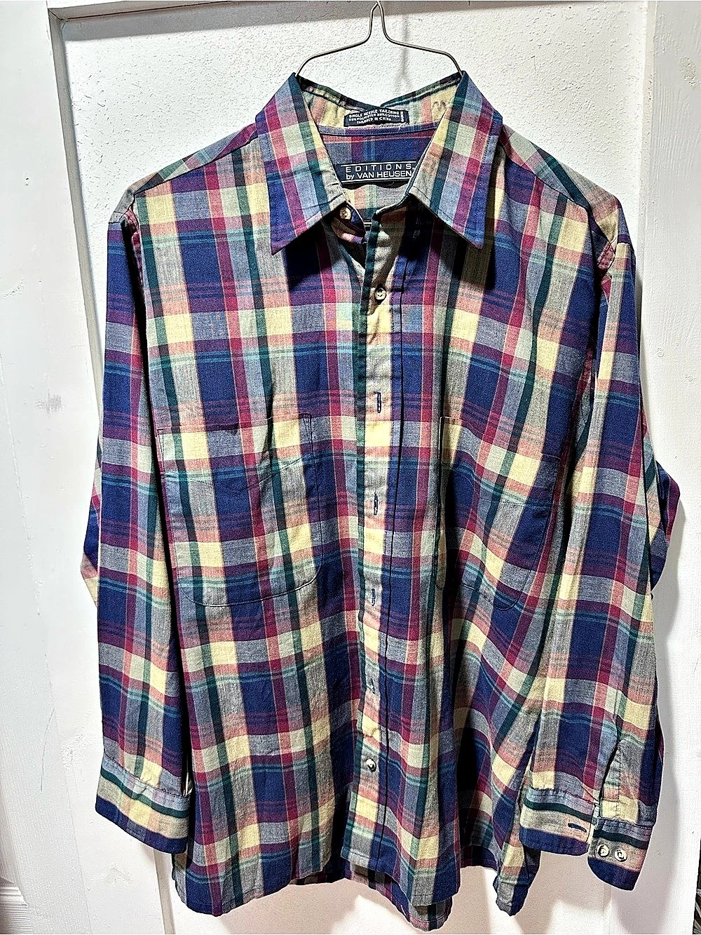 Vintage  Editions by Van Heusen long sleeve shirt Plaid Long Sleeve Shirt in